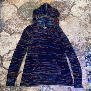 NWOT EDDIE BAUER “Westbridge” Variegated Hooded Sweater, Size Medium